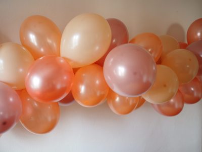 Ballongirlande peach roségold